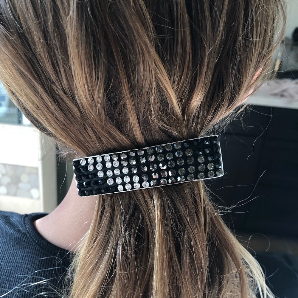 Bedazzle big hair barrette.